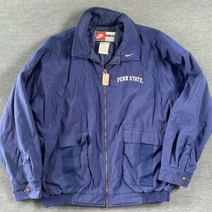 Vintage 90s Nike Penn State University Nittany Lions PSU Quilted Heavy Jacket XL